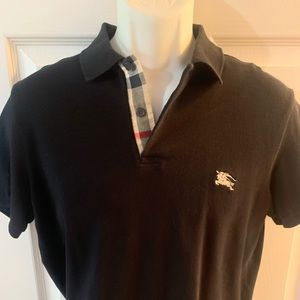 Burberry Monogram Black Pique Polo - 100% authentic